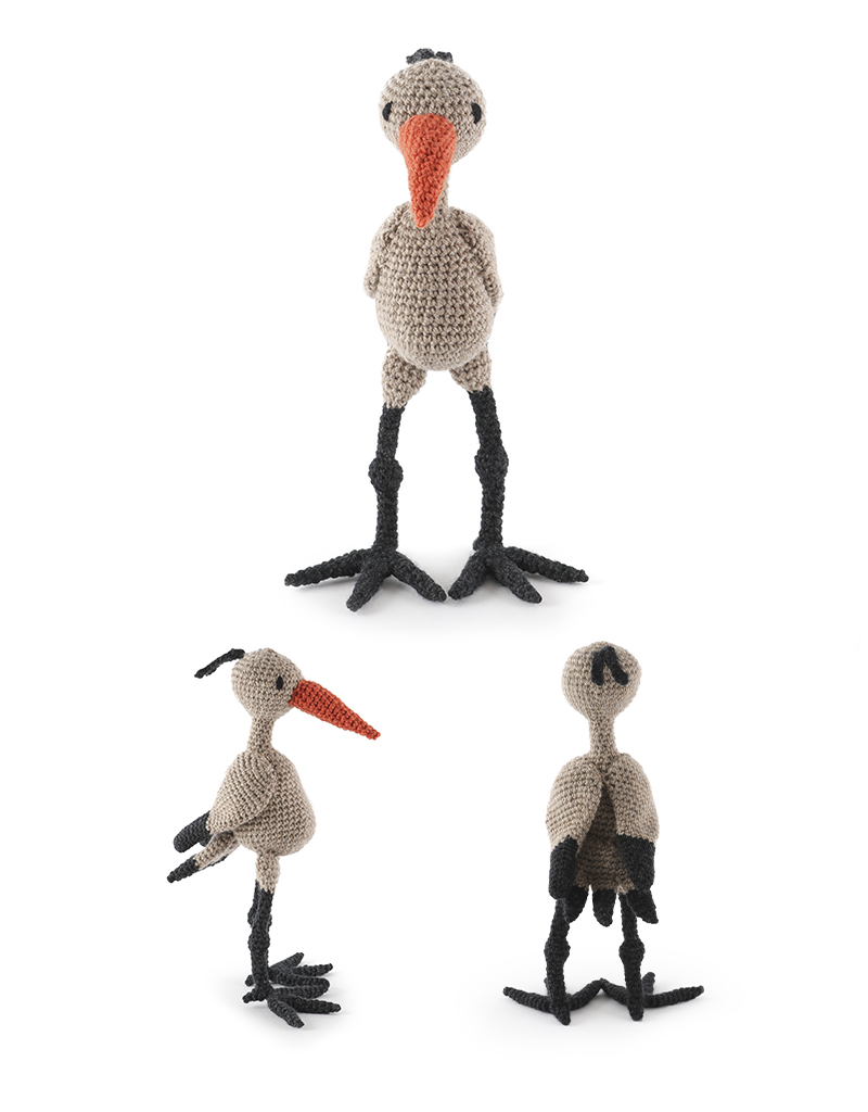 toft ed's animal Charlie the Crane amigurumi crochet